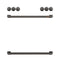 Front Control Induction Knobs And Handles - Brushed Black