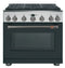 36" Brushed Black Handle & Knob Set For Pro Range And Rangetop