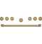 36" Brushed Brass Handle & Knob Set For Pro Range And Rangetop