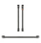 2 French-door Handles; 1 - 30" Handle; - Brushed Black