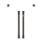 2 French-door Handles - Brushed Black