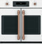 2 French-door Handles; - Brushed Copper