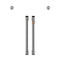 2 French-door Handles - Brushed Stainless