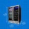 24″ Under Counter French Door Beverage Center