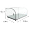 22 in. Countertop Bakery Display Case with Front Curved Glass and Rear Door, 0.9 cu. ft