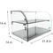 22 in. Commercial Countertop Bakery Display Case with Front Curved Glass and Rear Door, 1.5 cu. ft
