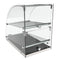 14 in. Commercial Countertop Bakery Display Case with Front Curved Glass and Rear Door, 2.4 cu. ft