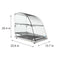 14 in. Commercial Countertop Bakery Display Case with Front Curved Glass and Rear Door, 2.4 cu. ft