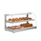 40 in. Glass Countertop Dry Bakery Display Case with Two Shelves and Bamboo Trays
