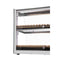 40 in. Glass Countertop Dry Bakery Display Case with Two Shelves and Bamboo Trays