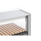 40 in. Glass Countertop Dry Bakery Display Case with Two Shelves and Bamboo Trays