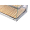 40 in. Glass Countertop Dry Bakery Display Case with Two Shelves and Bamboo Trays