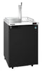 Refrigerator, Single Section, Black Vinyl Back Bar Direct Draw, Solid Door