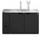 Refrigerator, Two Section, Black Vinyl Back Bar Direct Draw, Solid Doors
