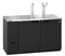 Refrigerator, Two Section, Black Vinyl Back Bar Direct Draw, Solid Doors