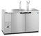 Refrigerator, Two Section, Stainless Steel Back Bar Direct Draw, Solid Doors