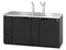 Refrigerator, Two Section, Black Vinyl Back Bar Direct Draw, Solid Doors