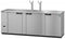 Refrigerator, Three Section, Stainless Steel Back Bar Direct Draw, Solid Doors