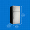 18.1 Cu. Ft. Apartment Size Fridge Top Mount