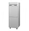 Refrigerator and Freezer, Single Section Dual Temp Upright, Half Stainless Doors with Lock
