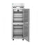 Refrigerator and Freezer, Single Section Dual Temp Upright, Half Stainless Doors with Lock