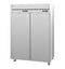 Refrigerator and Freezer, Two Section Dual Temp Upright, Full Stainless Doors with Lock