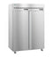 Refrigerator and Freezer, Two Section Dual Temp Upright, Full Stainless Doors with Lock