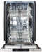 18 in. Compact Top Control Dishwasher with Tub and Traditional Style Handle, 52dBa