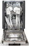 18 in. Compact Top Control Dishwasher with Tub and Traditional Style Handle, 52dBa