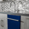 24 In. Top Control Dishwasher In Blue Gloss And Modern Style Handle, 52dba