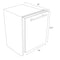 24 In. Top Control Dishwasher In Blue Gloss And Modern Style Handle, 52dba