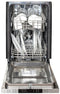 18 in. Compact Matte Top Control Dishwasher with Stainless Steel Tub and Modern Style Handle, 52dBa