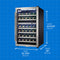 Designer 38 Bottle Free-standing Wine Cooler