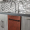 24 In. Top Control Dishwasher With Hand-hammered Copper Panel And Traditional Style Handle, 52dba