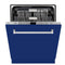 ZLINE 24 in. Monument Series 3rd Rack Top Touch Control Dishwasher with Blue Gloss Panel, 45dBa (DWMT-24-BG)