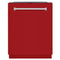 24 In. Monument Series 3rd Rack Top Touch Control Dishwasher With Red Gloss Panel, 45dba