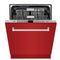 24 In. Monument Series 3rd Rack Top Touch Control Dishwasher With Red Gloss Panel, 45dba