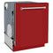 24 In. Monument Series 3rd Rack Top Touch Control Dishwasher With Red Gloss Panel, 45dba