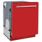 24 In. Monument Series 3rd Rack Top Touch Control Dishwasher With Red Matte Panel, 45dba