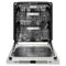 24 In. Monument Series 3rd Rack Top Touch Control Dishwasher With Satin Stainless Steel Panel And Stainless Steel Tub, 45dba