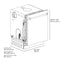 24 In. Monument Series 3rd Rack Top Touch Control Dishwasher With White Matte Panel, 45dba