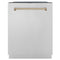 Autograph Edition 24 In. Monument Series 3rd Rack Top Touch Control Tall Tub Dishwasher In Stainless Steel With Champagne Bronze Handle, 45dba