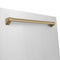 Autograph Edition 24 In. Monument Series 3rd Rack Top Touch Control Tall Tub Dishwasher In Stainless Steel With Champagne Bronze Handle, 45dba