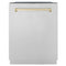Autograph Edition 24 In. Monument Series 3rd Rack Top Touch Control Tall Tub Dishwasher In Stainless Steel With Polished Gold Handle, 45dba