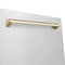 Autograph Edition 24 In. Monument Series 3rd Rack Top Touch Control Tall Tub Dishwasher In Stainless Steel With Polished Gold Handle, 45dba
