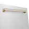 Autograph Edition 24 In. Monument Series 3rd Rack Top Touch Control Tall Tub Dishwasher In Stainless Steel With Polished Gold Handle, 45dba