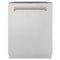 Autograph Edition 24 In. Monument Series 3rd Rack Top Touch Control Tall Tub Dishwasher In Stainless Steel With Polished Gold Helix Handle, 45dba