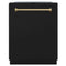 Autograph Edition 24 In. Monument Series 3rd Rack Top Touch Control Tall Tub Dishwasher In Black Matte With Champagne Bronze Handle, 45dba