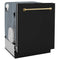 Autograph Edition 24 In. Monument Series 3rd Rack Top Touch Control Tall Tub Dishwasher In Black Matte With Champagne Bronze Handle, 45dba