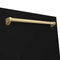 Autograph Edition 24 In. Monument Series 3rd Rack Top Touch Control Tall Tub Dishwasher In Black Matte With Champagne Bronze Handle, 45dba